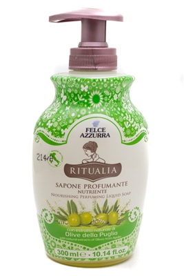 Felce Azzura RITUALIA Nourishing Perfuming Liquid Soap with Olives from Apulia   10.1 fl oz