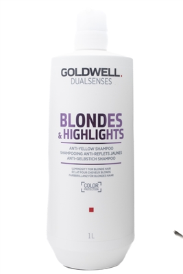Goldwell BLONDES & HIGHLIGHTS Anti-Yellow Shampoo,  33.8 fl oz