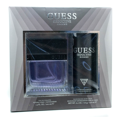 Guess SEDUCTIVE Homme Set: Eau de Toilette  3.4 fl oz, Deodorizing Body Spray  7.6 fl oz