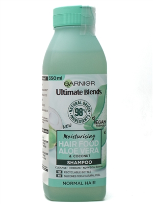 Garnier ULTIMATE BLENDS Moisturzing Hair Food Aloe Vera & Coconut Shampoo for Normal Hair 11.3 fl oz