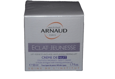 Institut Arnaud Paris Eclat Jeunesse Anti-Aging Firming Lift YOUTHFUL RADIANCE Night Cream 1.7 Fl Oz