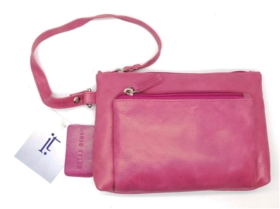 Iris Tyler Genuine Leather, Melissa Wristlet, BlacPink