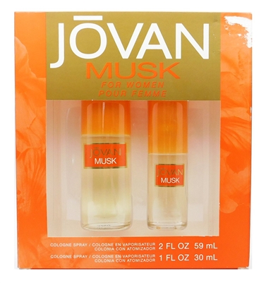 Jovan Musk For Women Cologne Spray Set: 2 Fl Oz. and 1 Fl Oz.