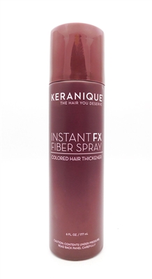 Keranique Instant FX Fiber Spray Colored Hair Thickener Dark Brown 6 Fl Oz.