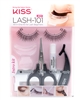 Kiss Lash-101 All-in-One Kit for Lash Beginners, Intro Kit;  1 Pair Lashes, Measure Tool, Scissors, Adhesive (.035oz), Applicator Tool, Mirror