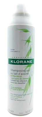 Klorane Dry Shampoo With Oat Milk Gentle Formula for all hair types 3.2 Oz.