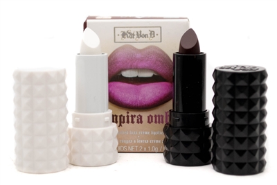 â€‹Kat Von D VAMPIRA OMBRE Mini Studded Lip Creme Lipstick Set, White Out Mixer and Vampira  1oz each
