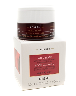 KORRES Wild Rose Vitamin C Brightening NIGHT Facial   1.35 fl oz