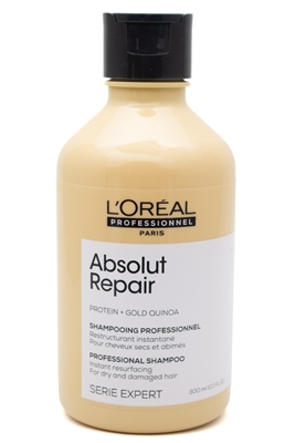 L'Oreal ABSOLUT REPAIR Protein + Gold Quinoa Instant Resurfacing Serie Expert Shampoo for Dry and Damaged Hair  Shampoo for Dry Hair   10.1 fl oz