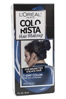 L'Oreal COLORISTA Hair Makeup 1-Day Color for Tips & Strands, Blue60 For Brunettes and Black Hair  1 fl oz