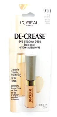 L'Oreal DE-CREASE Eye Shadow Base 910 for all skin tones .20 Fl Oz.