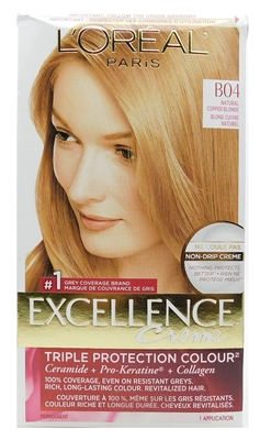 L'Oreal Excellence Creme Triple Protection Colour B04 Natural Copper Blonde 1 application