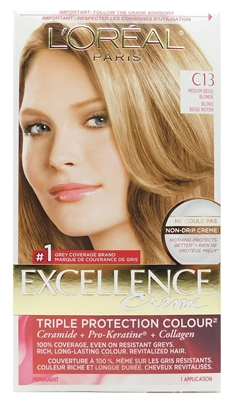 L'Oreal Excellence Creme Triple Protection Colour C13 Medium Beige 1 application