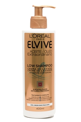L'Oreal ELVIVE Low Shampoo   13.5 fl oz (Spanish Labels)