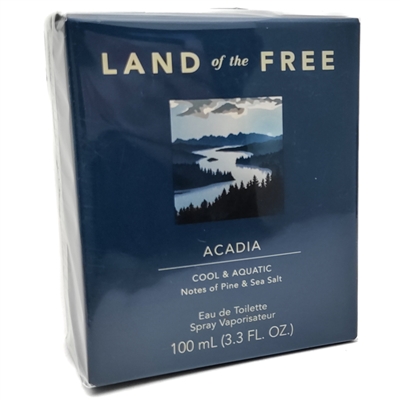 Land of the Free  ACADIA Cool & Aquatic Eau de Toilette   3.3 fl oz