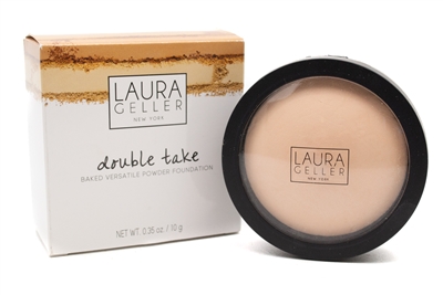 Laura Geller DOUBLE TAKE Baked Versatile Powder Foundation, Porcelain .35oz