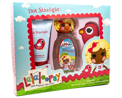 Lalaloopsy So Magical So Cute DOT STARLIGHT Cute Set: Eau de Toilette  3.4 fl oz, Shower Gel 2.5 fl oz, French Barrette