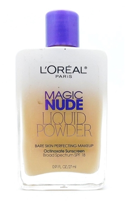 L'Oreal Magic Nude Liquid Powder Bare Skin Perfecting Makeup 320 Natural Beige .91 Fl Oz.