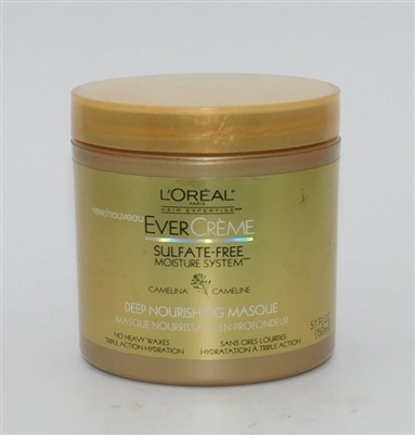 L'Oreal Paris Hair Expertise Ever Creme Sulfate Free Moisture System Deep Nourishing Masque 5.1 Oz