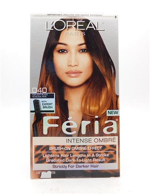 Loreal Paris Feria Intense Ombre 040 for Soft Black to Black Hair One Application