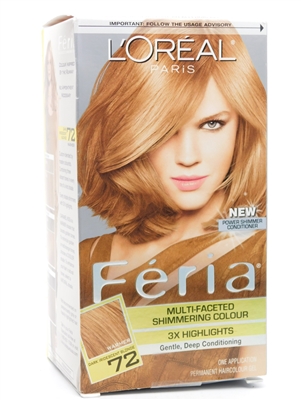 Loreal Paris Feria Multifaceted Shimmering Color Dark Blonde 72 Conditioner, 1 Application