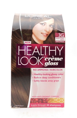 Loreal Paris Healthy Look Creme Gloss 3G Darkest Golden Brown Warm Espresso 1 Application