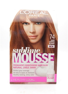 Loreal Paris Sublime Mousse 74 Dark Copper Blonde 1 Application