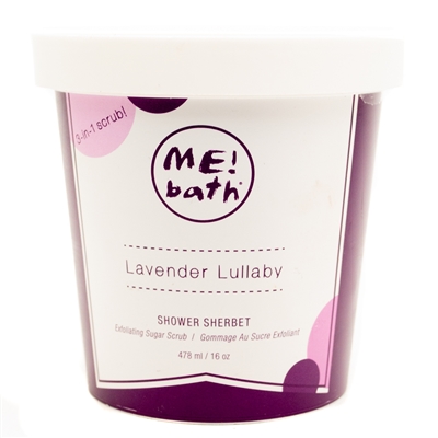 Me! Bath Shower Sherbet Lavender Lullaby 3-in-1 Exfoliating Sugar Scrub  16 fl oz