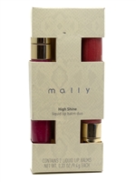 mally HIGH SHINE Liquid Lip Balm Duo, Peach & Hot Pink  .33oz each