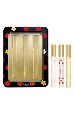 Marc Jacobs Rollerball Trio: Daisy Eau de Toilette .33 Oz, Daisy Eau so Fresh .33 Oz & DOT Eau de Parfum .33 Oz