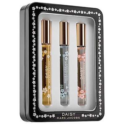 Marc Jacobs Rollerball Trio: Daisy Eau de Toilette .33 Oz, Daisy Dream  .33 Oz & Daisy Eau so Fresh Eau de Parfum .33 Oz