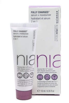 nia FULLY CHARGED 2-in-1 Serum and Moisturizer .35 fl oz