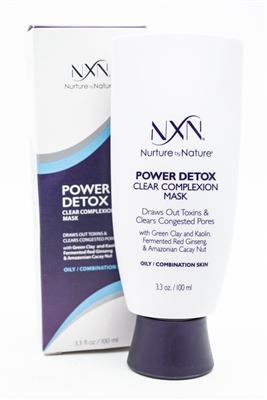 NXN Nurture by Nature POWER DETOX Clear Complexion Mask for Oily/Combination Skin  3.3 fl oz