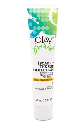 Olay FRESH EFFECTS Soak Up the Sun Protection with Essence of Honeysuckle & White Tea, SPF15,  2.5 fl oz
