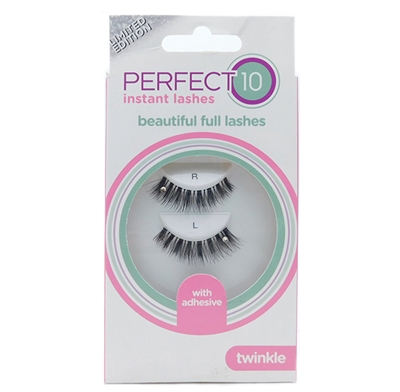 Perfect 10 Instant Lashes Twinkle: 2 Strip Lashes, Lash Adhesive