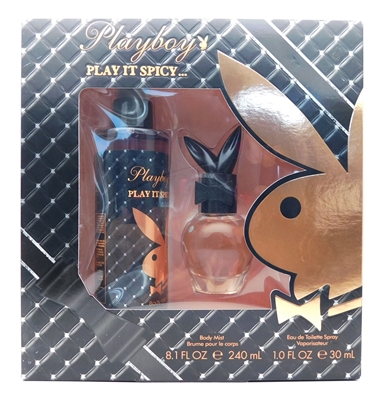 Playboy Play It Spicy Set: Body Mist 8.1 Fl Oz., Eau De Toilette Spray 1 Fl Oz.