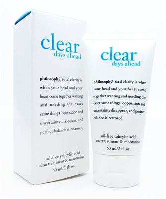 Philosophy Clear Days Ahead Oil-Free Salicylic Acid Acne Treatment & Moisturizer 2 Fl Oz.