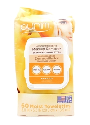 punim Makeup Remover Cleansing Towelettes Apricot 60 Towelettes