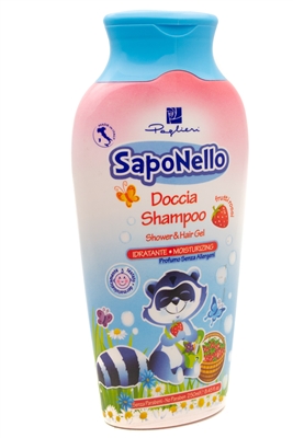 Paglieri  SapoNello Shampoo, Moisturizing Shower and Hair Gel, Strawberry   8.45 fl oz