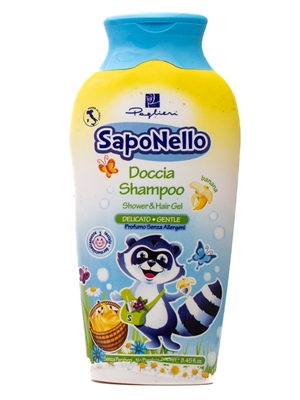 Paglieri  SapoNello Shampoo, Moisturizing Shower and Hair Gel, Banana   8.45 fl oz