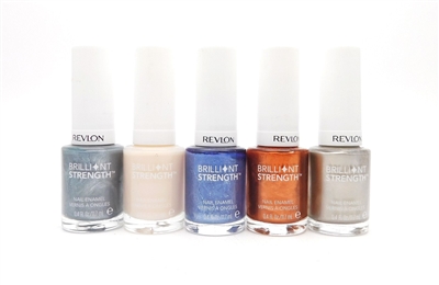 Revlon Brilliant Strength Nail Enamel 5 Color Set: Tempt, Embody, Intrigue, Captivate, Magnetize (each .4 Fl Oz.)