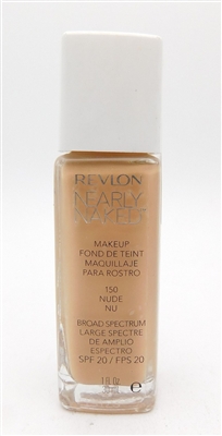 Revlon Nearly Naked Makeup Broad Spectrum SPF 20 150 Nude 1 Fl Oz.