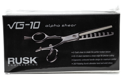 Rusk VG-10 Alpha Shear, 8 tooth, Rotating Thumb