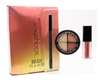 Smashbox ABLAZE Eye & Lip Set;  Photo Edit Eye Shadow Trio (It's Lit, Blaze Away, Mango Salsa)  11oz,  Always On Gel Liner - Fishnet  .04oz, Always On Metallic Matte - Rust Fund  .13 fl oz   .14oz