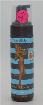 Sugar Baby Sun Believable Dark Bronze Self tanning Mousse 6.08 Oz