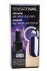 SensatioNail CHROME Gel Polish Duo Pack, Requires LED Lamp: Top Coat .25 fl oz, Chrome Powder .05oz, Dual Ended Applicator, 71734 Purple