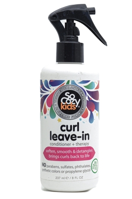 So Cozy Kids CURL Leave-in Conditioner + Therapy, Soften, Smooth, Detangles  8 fl oz