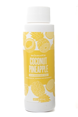 schmidt's COCONUT PINEAPPLE Plant Based Body Wash with Argan Oil, Seaweed and Antioxidants  16 fl oz