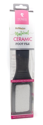 Sylphkiss Refillable Natural Ceramic Foot File, Extra Refil Pad included