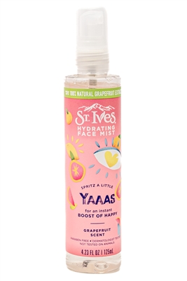 St. Ives YAAAS Hydrating Face Mist, Grapefruit Scent  4.23 fl oz